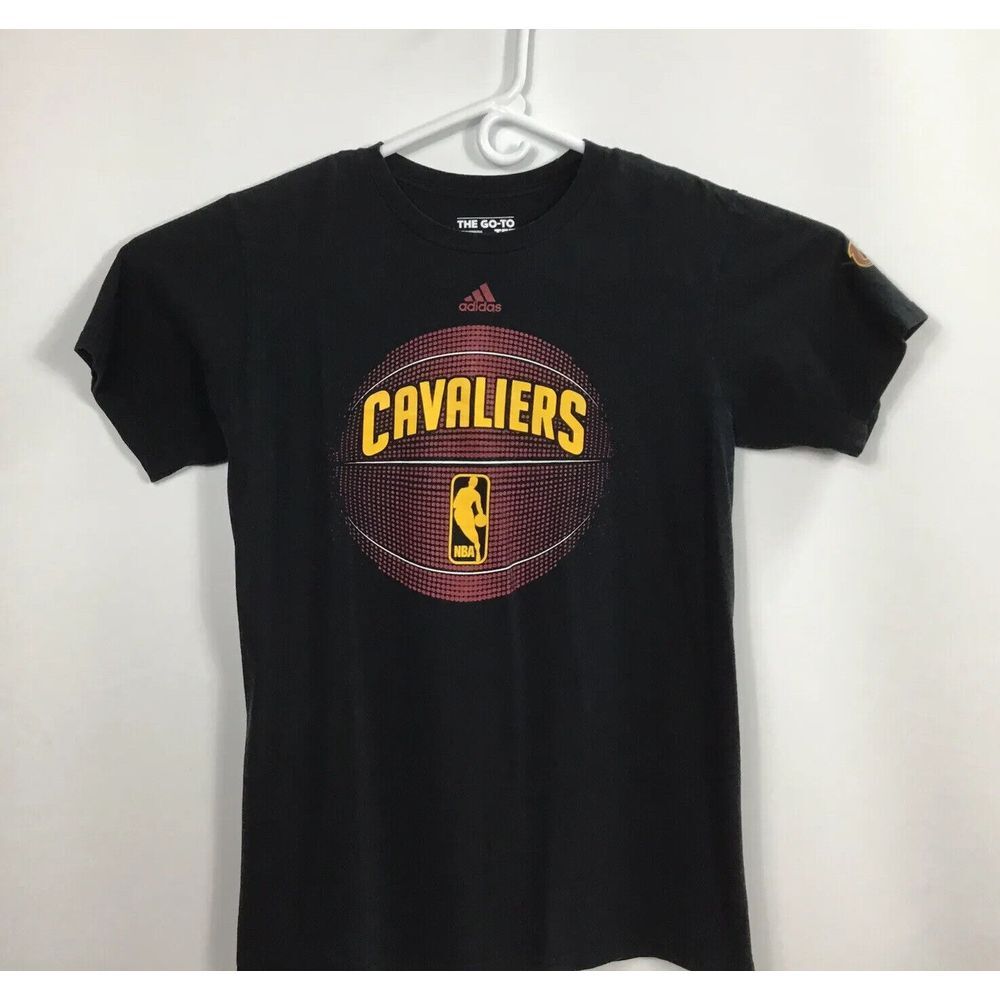 Adidas NBA Cavaliers T Shirt Black Basketball Logo Graphic Print Mens size M